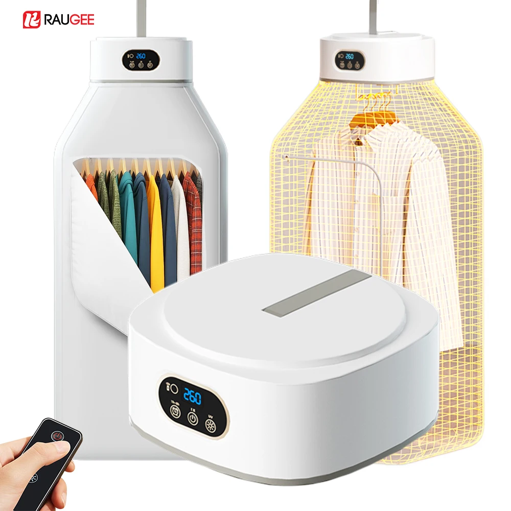 Máquina de secagem rápida portátil secador de roupas com controle remoto cronometragem mini secador esterilização uv silencioso dobrável secadores de lavanderia