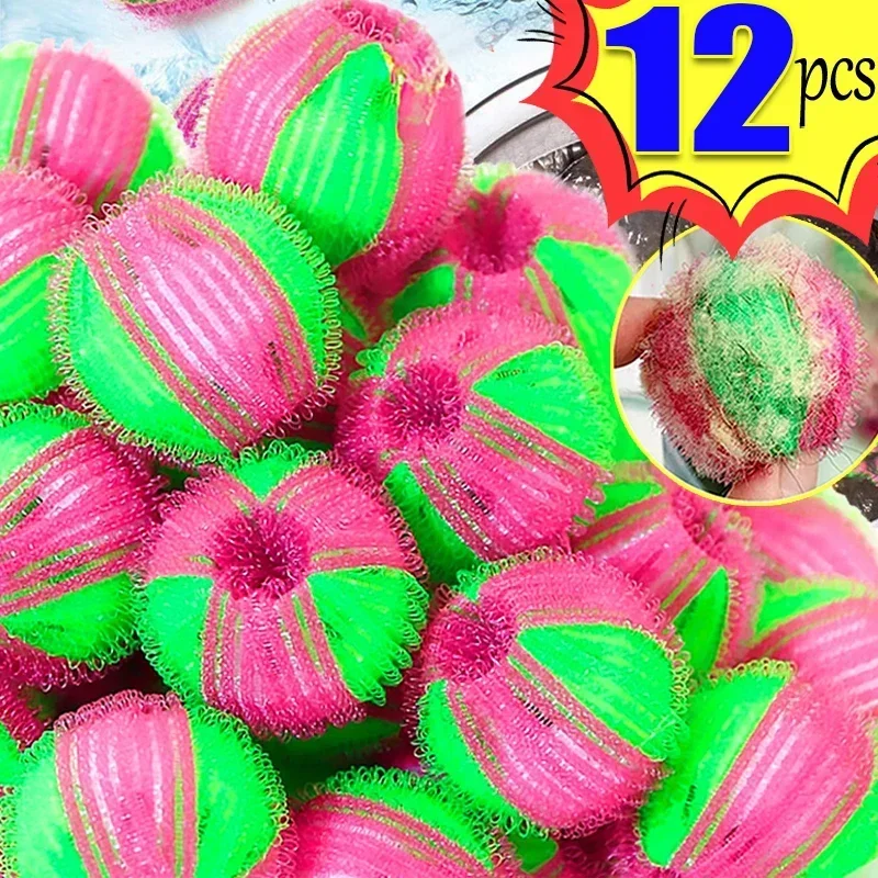 Conjunto de 12/6 peças para máquina de lavar roupa, filtro de cabelo flutuante, removedor de fiapos, coletor reutilizável, bola de lavanderia, produtos de coleta de sujeira