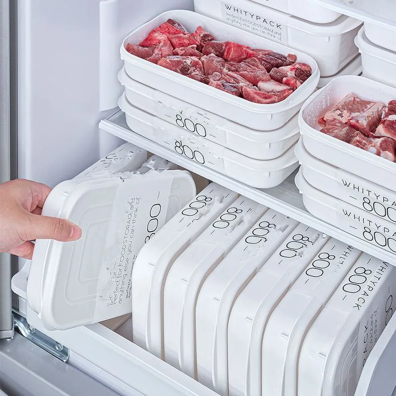 Armazenamento de geladeira de qualidade alimentar, preservação de frutas e vegetais, preparação dos pratos, caixa dividida, caixa de embalagem de carne congelada japonesa