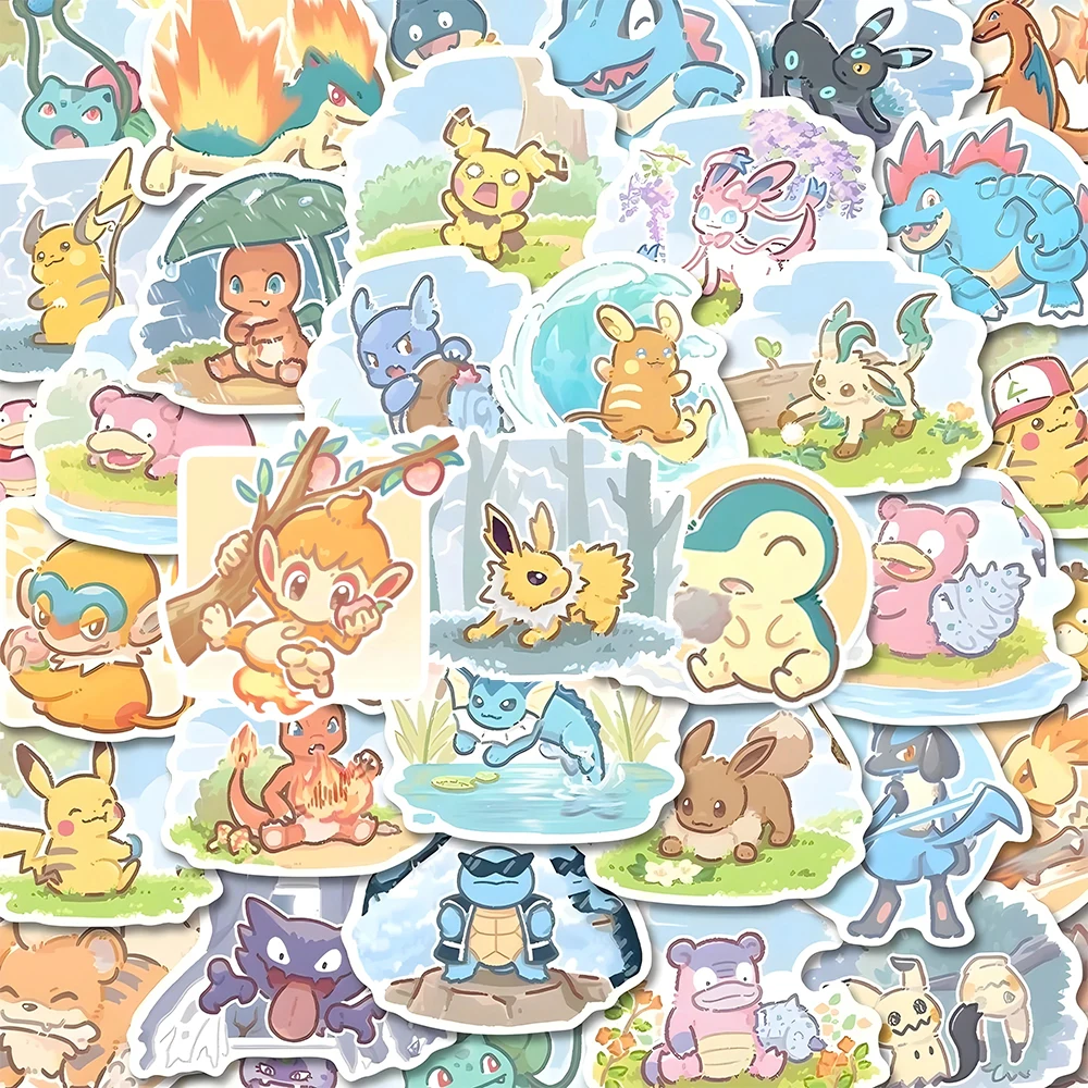 10/30/60pcs Adesivos Kawaii de Pokémon Desenhados à Mão, Decalques Fofos de Eevee e Pikachu para Malas, Telefones, Cadernos, Brinquedo de Adesivo de Desenho Animado, Presente 10/30/60pcs Adesivos Kawaii de Pokémon Desenhados à Mão, Decalques Fofos de Eevee e Pikachu para Malas, Telefones, Cadernos, Brinquedo de Adesivo de Desenho Animado, Presente