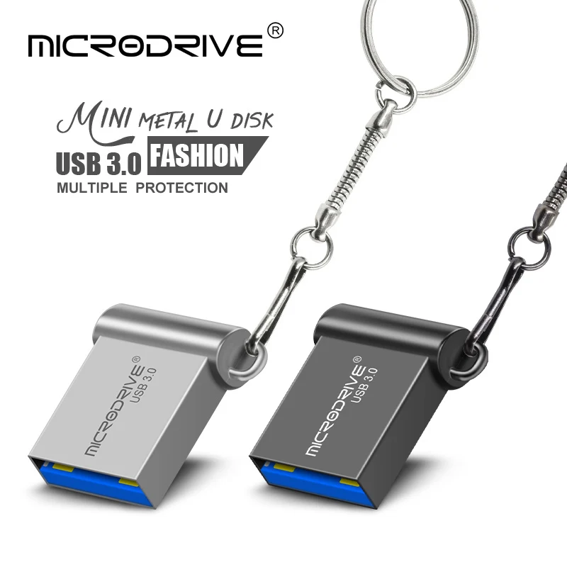 Mini unidade flash USB 128GB 64GB 32GB 16GB Metal 3.0 Pendrive Memory Stick Pen Drive 3.0 de alta velocidade 128GB 64GB U Disk