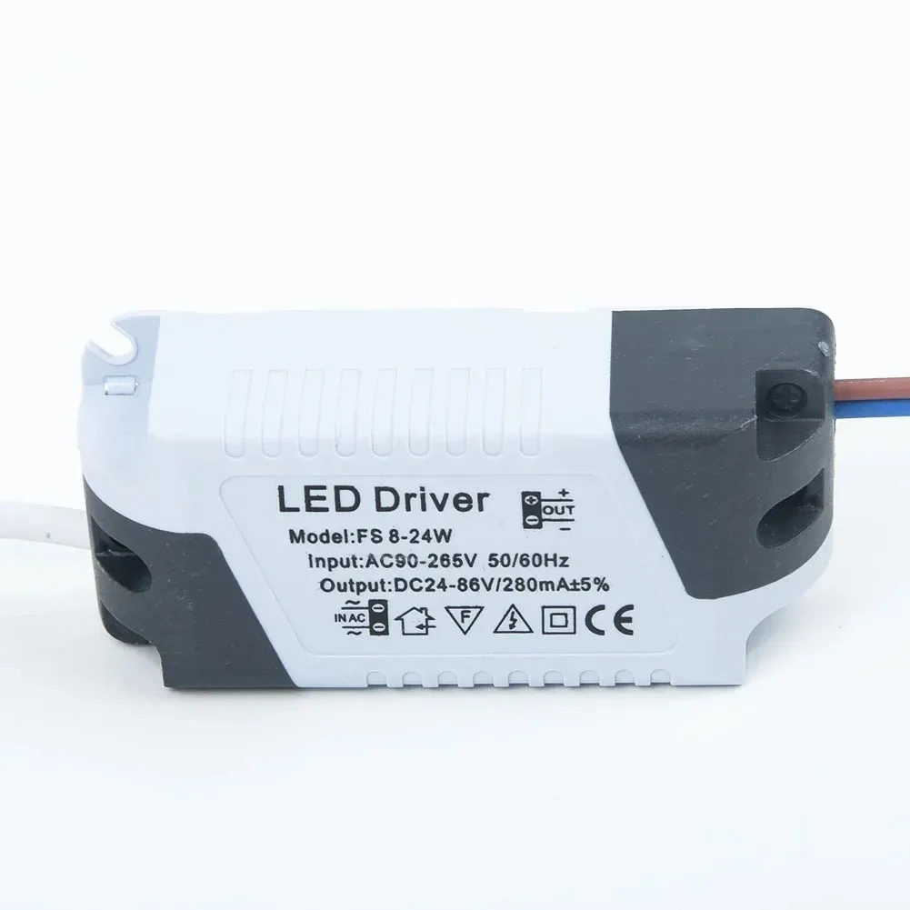 Driver LED 280mA 8-24W AC 110V 220V para DC 24V Transformador de Iluminação Painel Lâmpada de Teto Fita LED Adaptador de Fonte de Alimentação 1 unidade