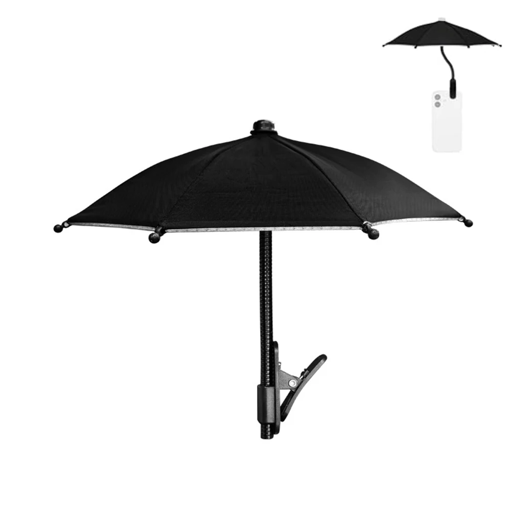 Protetor Solar para Telefone com Clipe Ajustável e Ângulo Flexível - Protetor de Chuva/Sol para iPhone e Todos os Smartphones
