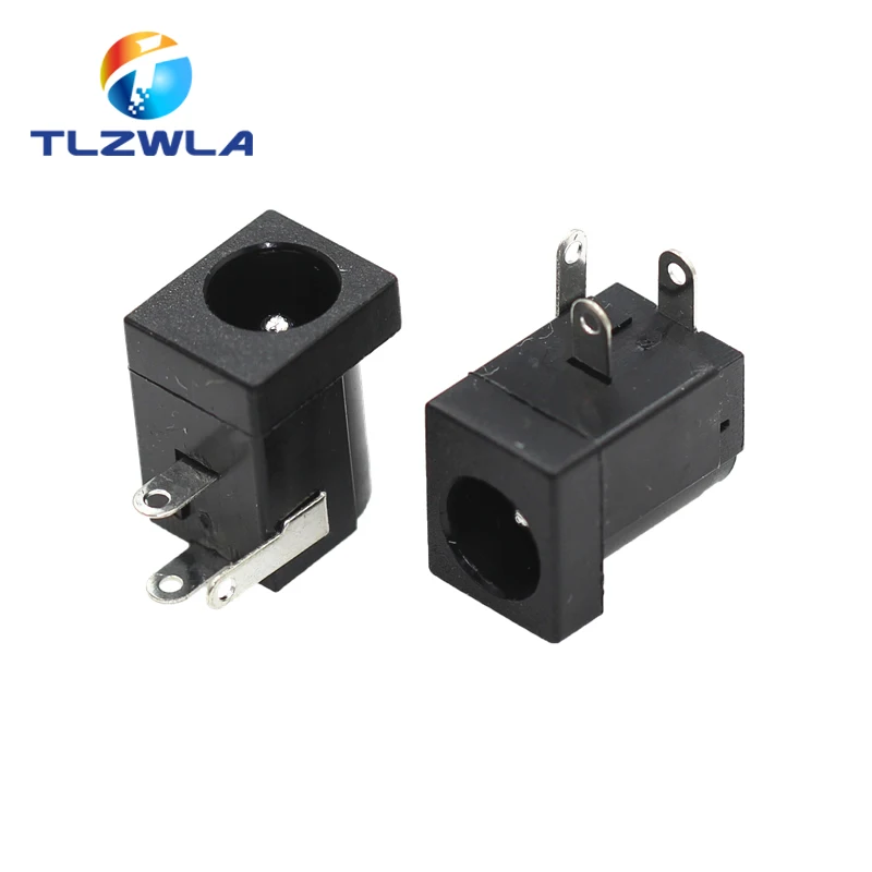 10 peças 5.5x2.1mm DC-005 preto dc tomada de alimentação conectores dc fonte tipo barril ângulo reto terminal de montagem pcb 10 peças 5.5x2.1mm DC-005 preto dc tomada de alimentação conectores dc fonte tipo barril ângulo reto terminal de montagem pcb