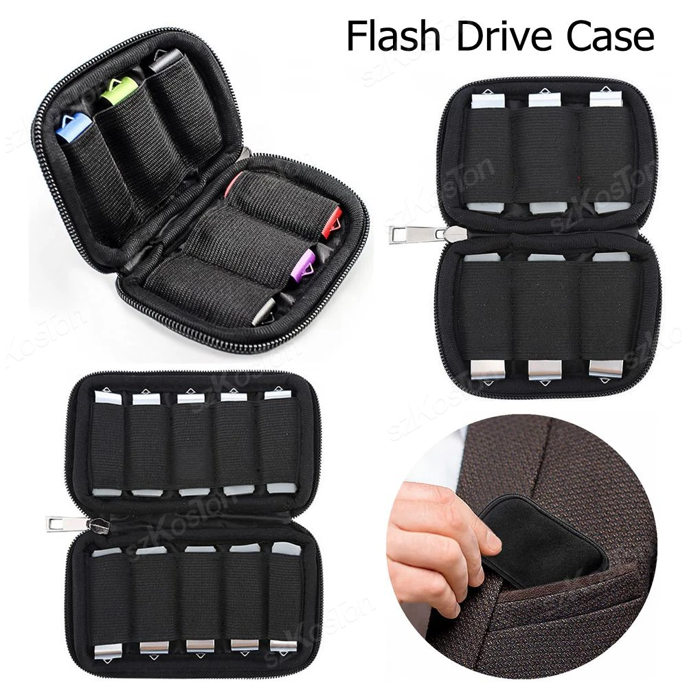 Estojo de armazenamento para unidade flash usb, bolsa de armazenamento, organizador de acessórios eletrônicos para caneta de unidade flash usb