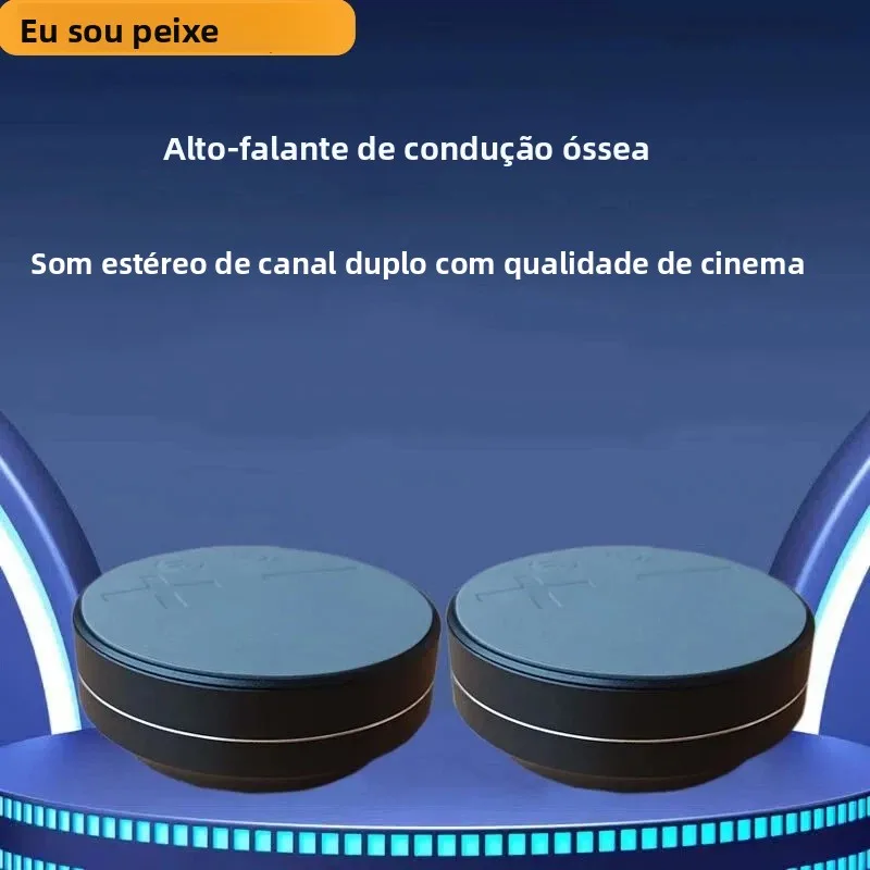 Caixa de Som Bluetooth Portátil por Condução Óssea, Mini Alto-falante Sem Fio com Vibração, Estéreo HiFi TWS para Casa, Ar Livre e Viagens Caixa de Som Bluetooth Portátil por Condução Óssea, Mini Alto-falante Sem Fio com Vibração, Estéreo HiFi TWS para Casa, Ar Livre e Viagens