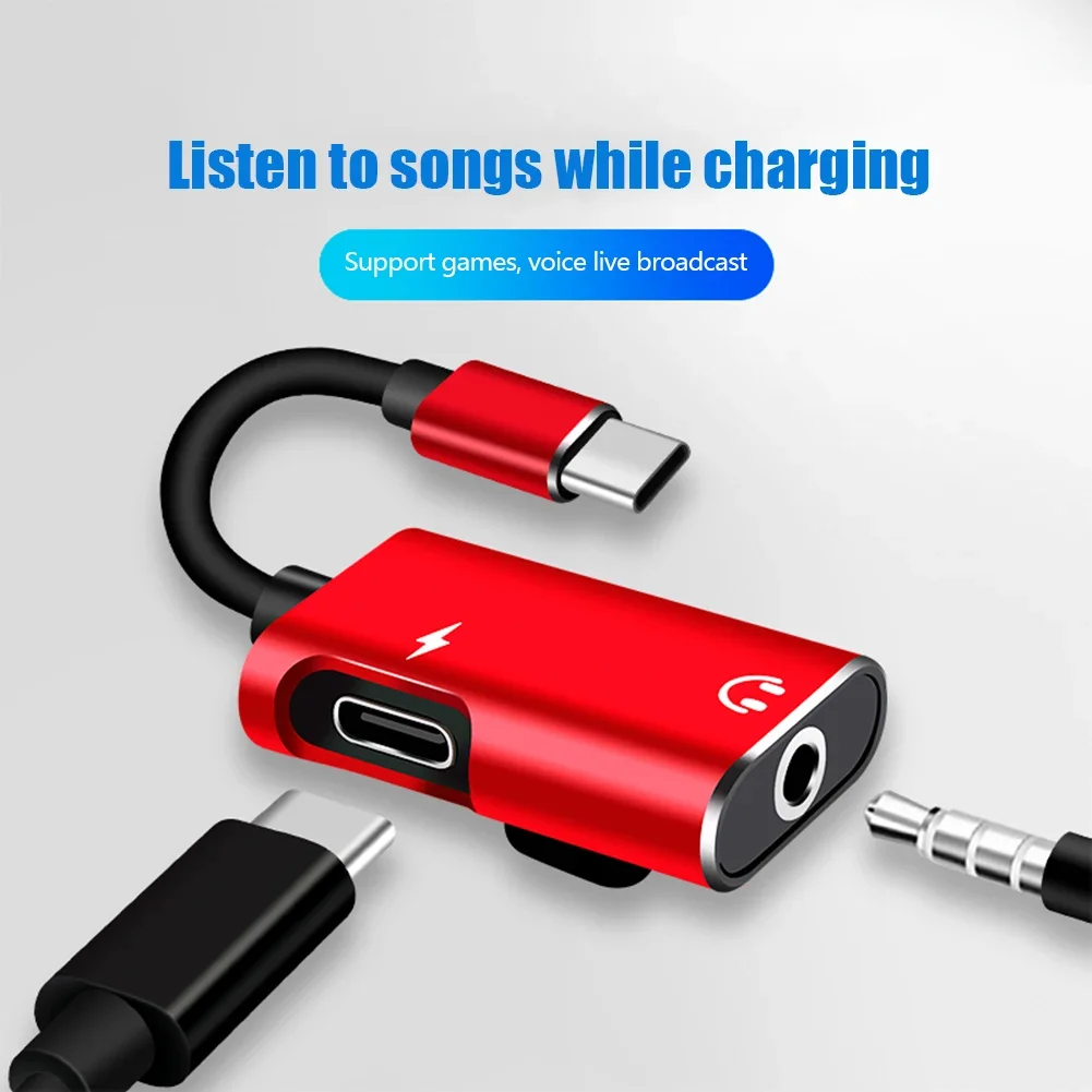 Adaptador USB-C para Jack de 3,5mm para Xiaomi Huawei, Divisor de Áudio para Telefone com Sinal Analógico, Carregador de Fone de Ouvido USB-C, Não Compatível com iPhone Samsung Adaptador USB-C para Jack de 3,5mm para Xiaomi Huawei, Divisor de Áudio para Telefone com Sinal Analógico, Carregador de Fone de Ouvido USB-C, Não Compatível com iPhone Samsung