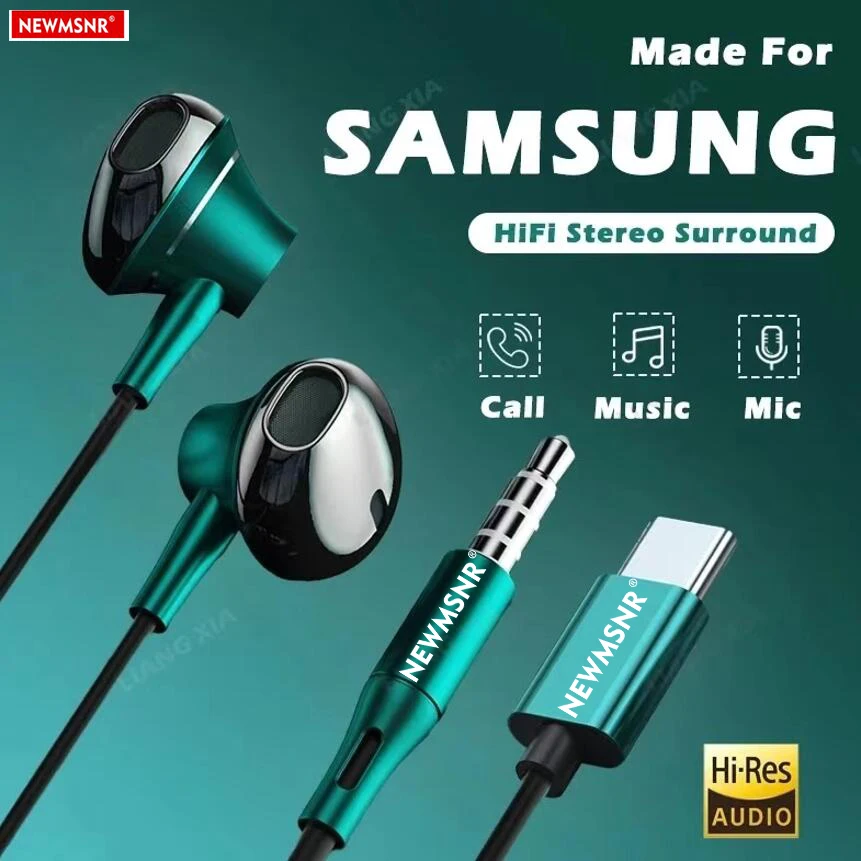 Fones de Ouvido Tipo C e 3.5mm HiFi com Controle de Volume e Microfone HD, Fones de Ouvido com Fio para iPhone 15-17/Série Samsung Fones de Ouvido Tipo C e 3.5mm HiFi com Controle de Volume e Microfone HD, Fones de Ouvido com Fio para iPhone 15-17/Série Samsung