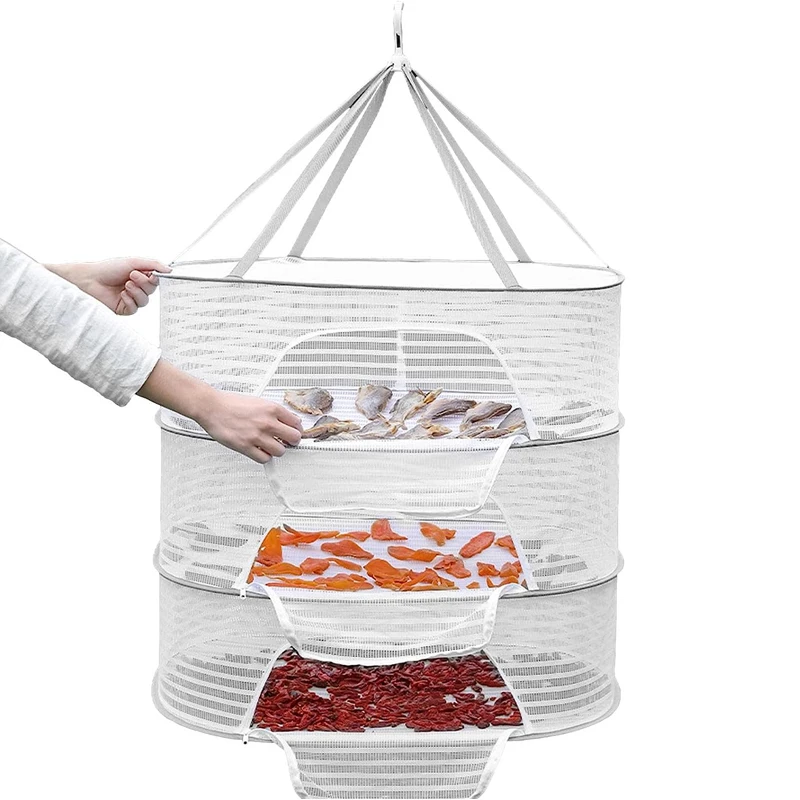 3 Tier Portátil Malha Roupas Pendurado Secador Dobrado Herb Rack para Buds Frutas Hidroponia Flores Legumes Peixe Roupas Boneca 3 Tier Portátil Malha Roupas Pendurado Secador Dobrado Herb Rack para Buds Frutas Hidroponia Flores Legumes Peixe Roupas Boneca