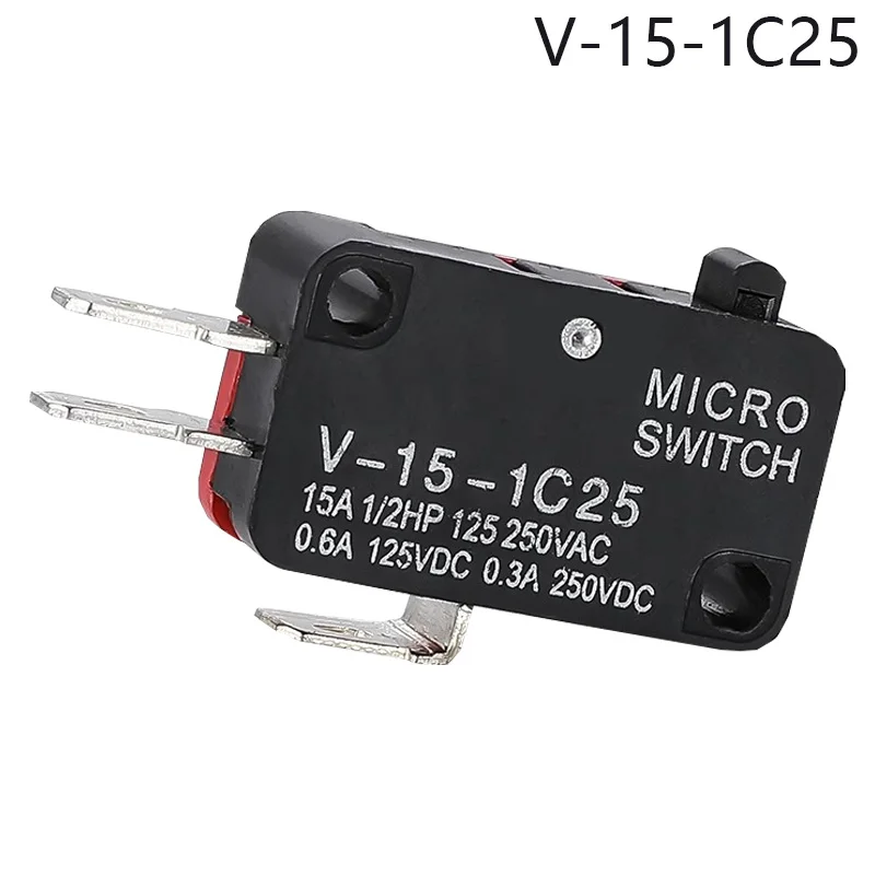 Grande Interruptor Micro Contato para Forno De Microondas, Interruptor De Contato, Silver Point, V-15-1C25, V-15-IC25, 10 PCs/Lot