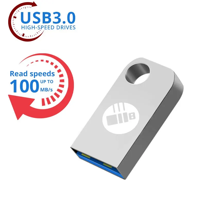 BU REI Hot Metal 3.0 USB Flash Drive 64GB Pen Drive para PC Portátil 64GB USB Memory Stick 3.0 Flash Drive de alta velocidade