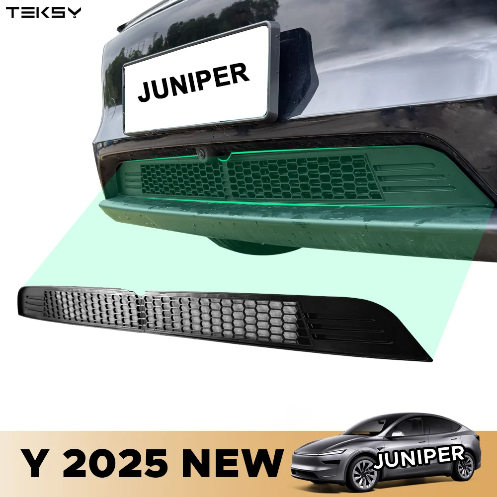 Para tesla novo modelo y juniper 2025 + lançamento split destacável à prova de insetos net ar condicionado modificado capa de entrada de ar