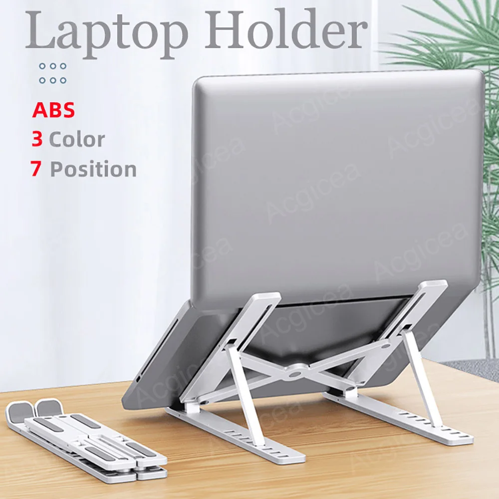 Suporte portátil dobrável para laptop, 7 níveis, abs, tablet, computador, para macbook, apple air pro, lenovo, suporte universal para pc