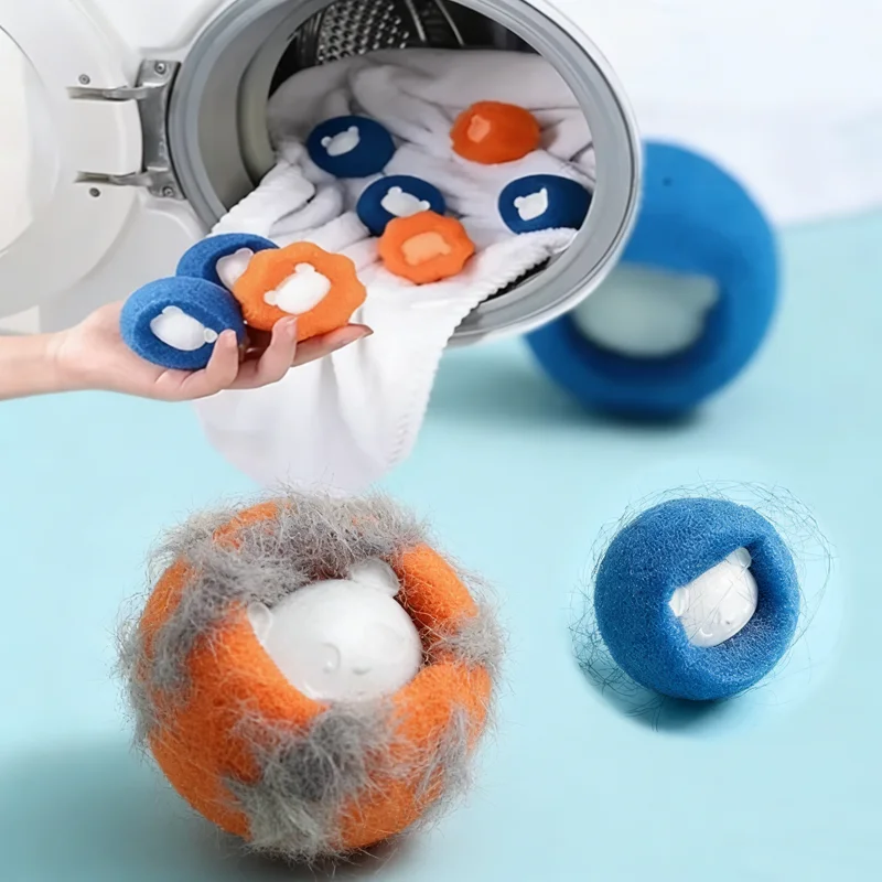 Bolas de lavanderia coletor de pêlos de animais de estimação para máquina de lavar roupa reutilizável coletor de fiapos remove fiapos de roupas acessórios para gatos de estimação