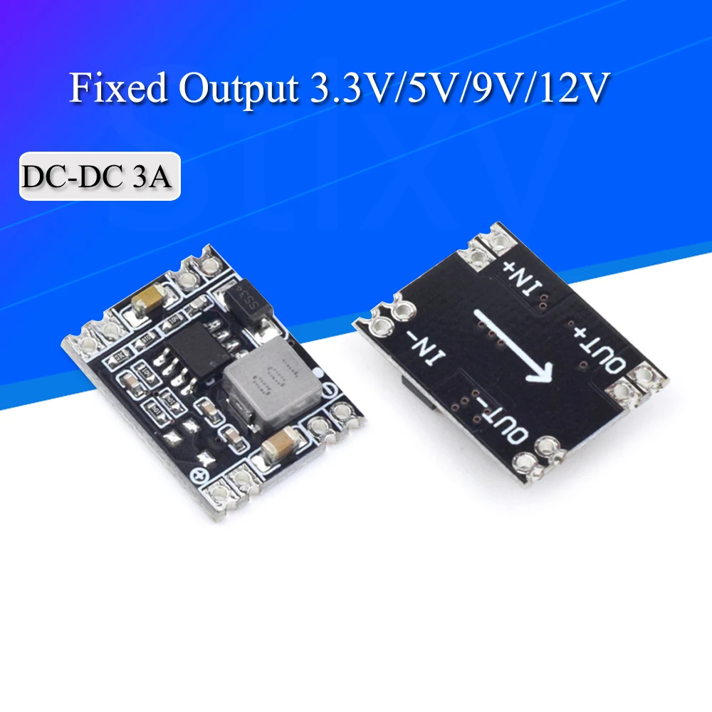 Módulo de fonte de alimentação step-down DC-DC 3A 5V-12V 24V a 5V 3.3V 9V 12V Saída fixa de alta corrente para Arduino Substituir LM2596