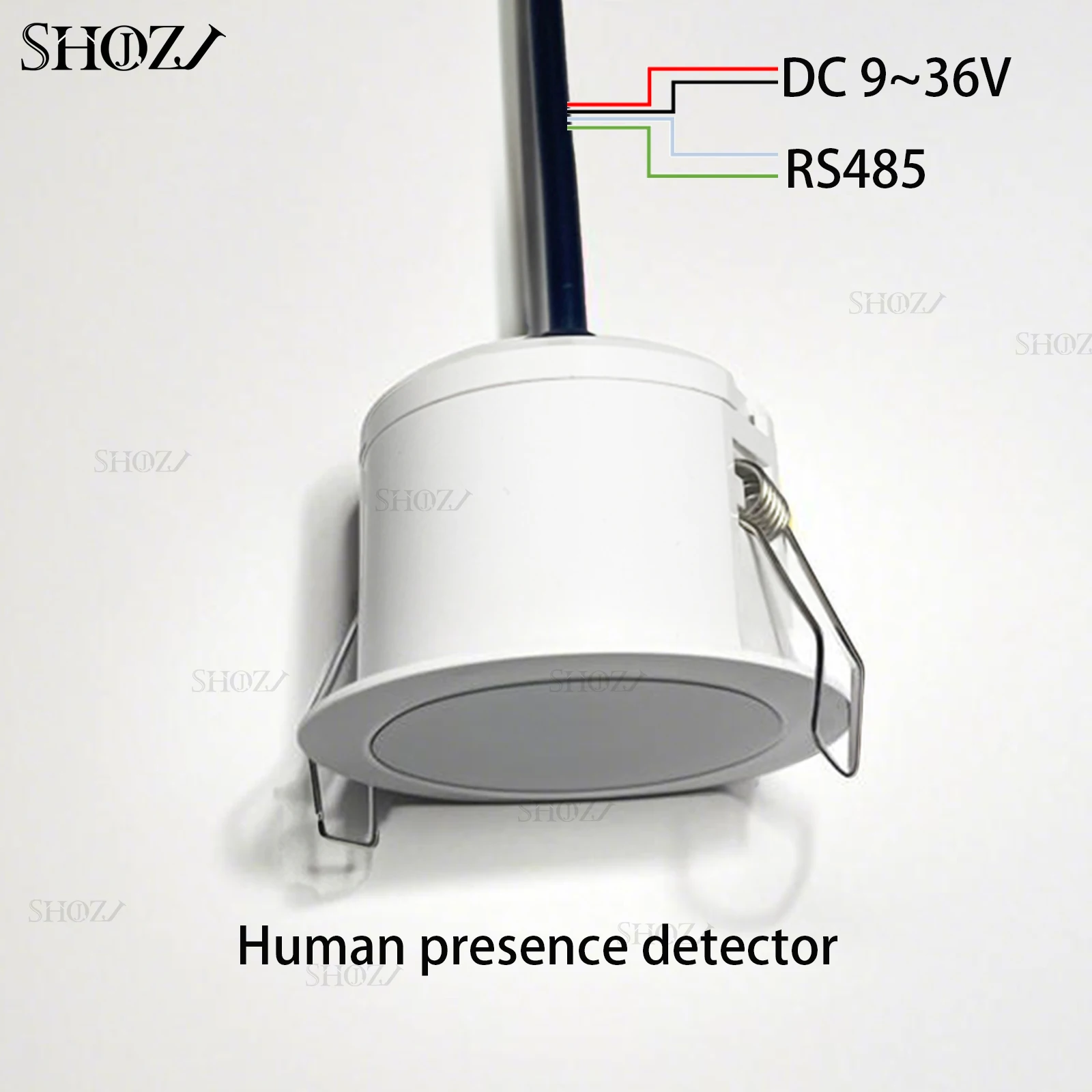Sensor de presença/movimento RS485 MODBUS 5.8/24G, detector de presença humana, sensor de microondas, detector de vida, controle inteligente residencial, DC9~36V