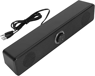 Caixa de Som USB para Computador, Som Estéreo Com Botão de Volume,