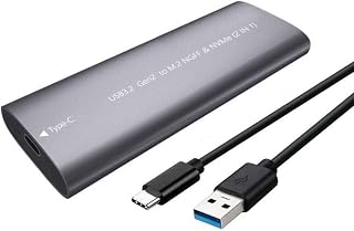 M.2 NVMe NGFF SSD Case 10Gbps USB-C Gabinete Cinza
