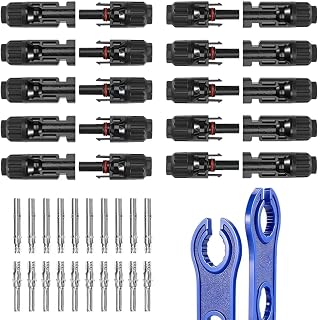 20 peças de conectores de painel solar MC4 com 2 chaves (10AWG)