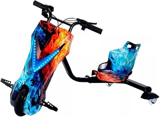 Drift Elétrico 250w Azul Com Luz Bluetooth E Kit Proteção