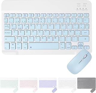 Kit Teclado e Mouse Sem Fio Bluetooth Recarregável Dual-Mode 2.4G Kit Teclado e Mouse Sem Fio Bluetooth Recarregável Dual-Mode 2.4G