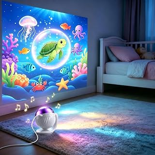 Projetor de galáxia para quarto, luz de projetor LED rotativo dinâmico, 24 slides de projeção em 1 com 7 sons de ruído branco, projetor de teto de luz noturna estrelada, decoração de quarto e presente