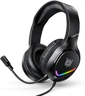 Fone Gamer Headset Onikuma X31 com Microfone e LED RGB – Som Imersivo, Áudio Estéreo 50mm, Cancelamento de Ruído, com entrada P3 Compatível com PC, PS4, PS5, Xbox e Celular