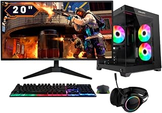 PC Gamer Completo BluePC FIRE - AMD Ryzen 5 5600GT, 32GB DDR4, Radeon VEGA, SSD 512GB, Fonte 500W, Monitor 20" 75Hz - PG2E-1043FI