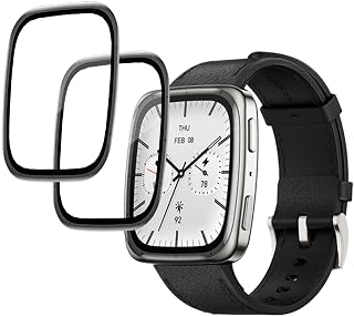 NOUKAJU [Pacote com 2] Protetor de tela para Amazfit Active 2 Square, protetor de relógio inteligente, material PMMA, resistente a arranhões, protetor de tela para Amazfit Active 2 Smart Watch 4.4 cm