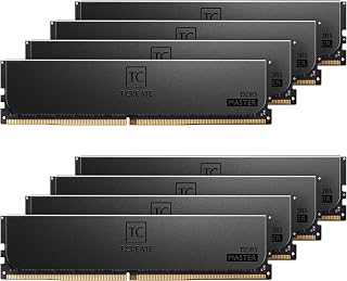 TEAMGROUP T-Create Master Overclocking DDR5 R-DIMM 192GB Kit (8 x 24GB) 6400MHz (PC5-51200) CL32 Hynix M-DIE Workstation Memory Module Ram Black - CTCMD5192G6400HC32AOC01