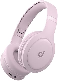 Dapon Fone de Ouvido Headphone H02d Bluetooth 5.1 Over-ear 22 Horas de Bateria Rosa