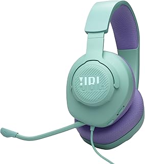 JBL, Fone de Ouvido Com Fio, Quantum 100M2, Headset Gamer, Over Ear, Microfone Removível - Ciano