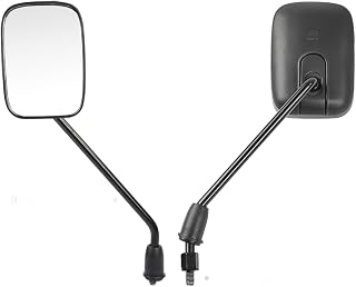 Espelho Retrovisor Convexo 8mm para durante moto e Scooter Elétrica Visão Ampliada Ajuste 360° ABS Preto