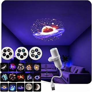 Projetor de luz noturna, projetor USB Star com brilho ajustável