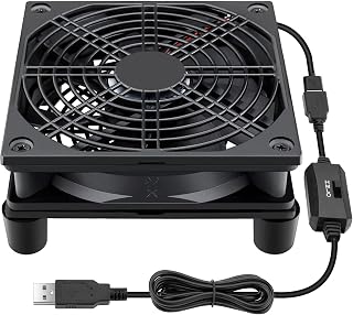 Wathai Ventilador de caixa de resfriamento para receptor DVR Xbox TV Box Router 120mm x 25mm 5V USB Power