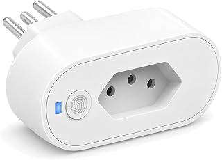 Tomada Inteligente Wi-Fi 16A Bivolt com Medidor de Consumo de Energia, Smart Plug Compatível com Alexa e Google Home, App Tuya e Smart Life, Timer e Controle pelo Celular, 3 Pinos, Branco Tomada Inteligente Wi-Fi 16A Bivolt com Medidor de Consumo de Energia, Smart Plug Compatível com Alexa e Google Home, App Tuya e Smart Life, Timer e Controle pelo Celular, 3 Pinos, Branco