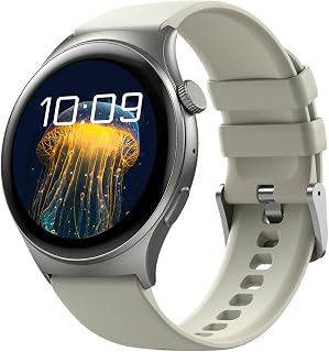 Bettdow SmartWatch 1.39" Full Touch, Assistente de voz Al, IP68 à Prova d'Água, Ligações Bluetooth, 120+ Modos Esportivos, Notificações Relógio feminino, Compatível com iOS/Android (Titânio)