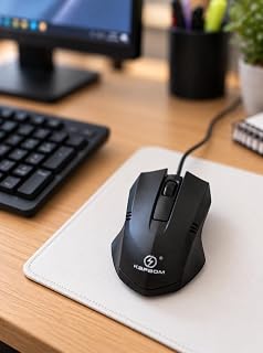 Mouse Com Fio USB 3.0 Óptico Ergonômico Preto Cabo 1,2m 3 Botões Plug and Play Para Notebook PC Computador Escritório Home Office
