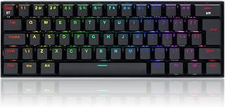 Redragon TECLADO MECANICO GAMER DRACONIC PRO RGB PTO SWITCH MARRON ABNT2, Preto