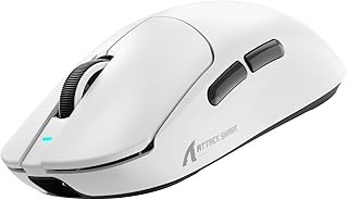 Mouse ATTACK SHARK X8SE para Mãos Grandes, 55g SUPERLEVE, Sensor Gamer PixArt PAW3311, Sem Fio BT/2.4G/Com Fio, DPI 25000