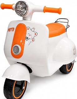 Moto Elétrica Infantil 6V Avespa com Luz e Som Bateria Recarregável