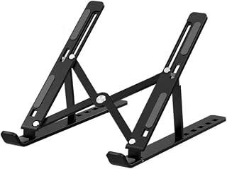 Suporte para Notebook 17" de Alumínio Ajustável para Mesa PRETO