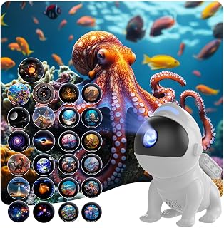 Projetor Galaxy Pro para quarto, projetor planetário estrela atualizado, discos Galaxy 25 HD substituíveis 4K, com ruídos brancos, temporizador, luz noturna de estrela de teto para crianças, sala de