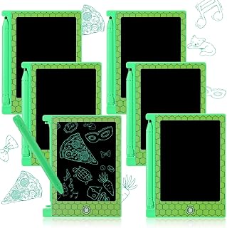 Nezyo 6 peças de mesa digitalizadora LCD de 4,6 polegadas mini blocos de