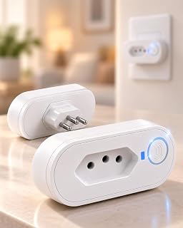 Tomada Inteligente, Smart Plug, Conexão Wi-Fi, Bivolt, 10A, Monitoramento de Consumo, Controle por App, Compatível com Alexa e Google Home, Automação Residencial, Economia de Energia