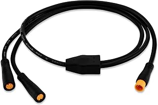 Cabo Extensor Em Y Para Bicicleta Elétrica 1T2 Com Conector De 3 Pinos À Prova D'Água Luz Elétrica, Sensor Marcha E Freio Kit Conversão