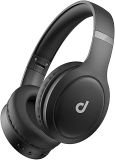 Dapon H02d Fone de Ouvido Bluetooth Headphone Sem Fio Over-Ear Com Microfone, Até 22 horas de bateria,Design Over-ear, Dobrável -Preto
