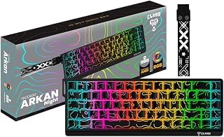 Teclado Gamer Mecânico Clanm Arkan 65% RGB Preto ABNT2 Anti-Ghosting USB para PC e Notebook