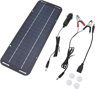 Zopsc Kit de Painel Solar Monocristalino de 10W para Camping Ao Ar Livre