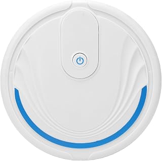 SUNGOOYUE Robô Aspirador de pó Inteligente para Evitar Obstáculos, Varredura Automática Silenciosa para Piso Duro, Carpete, Pêlos de Animais de Estimação, Casa (Branco)